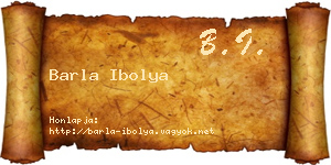 Barla Ibolya névjegykártya