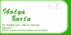 ibolya barla business card